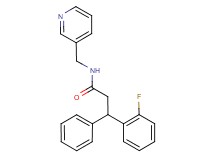 3-(2-fluorophenyl)-3-phenyl-N-(3-pyridinylmethyl)propanamide