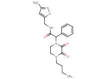 2-(4-butyl-2,3-dioxopiperazin-1-yl)-N-[(3-methylisoxazol-5-yl)methyl]-2-phenylacetamide