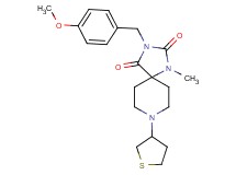3-(4-methoxybenzyl)-1-methyl-8-(tetrahydro-3-thienyl)-1,3,8-triazaspiro[4.5]decane-2,4-dione
