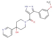 1-{[3-(3-methoxyphenyl)-1H-pyrazol-4-yl]carbonyl}-4-(3-pyridinyl)-4-piperidinol