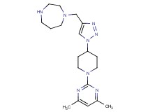 1-({1-[1-(4,6-dimethyl-2-pyrimidinyl)-4-piperidinyl]-1H-1,2,3-triazol-4-yl}methyl)-1,4-diazepane bis(trifluoroacetate)
