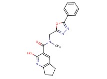 2-hydroxy-N-methyl-N-[(5-phenyl-1,3,4-oxadiazol-2-yl)methyl]-6,7-dihydro-5H-cyclopenta[b]pyridine-3-carboxamide