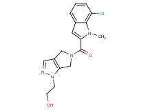 2-[5-[(7-chloro-1-methyl-1H-indol-2-yl)carbonyl]-5,6-dihydropyrrolo[3,4-c]pyrazol-1(4H)-yl]ethanol