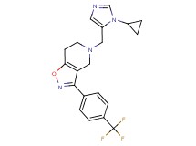 5-[(1-cyclopropyl-1H-imidazol-5-yl)methyl]-3-[4-(trifluoromethyl)phenyl]-4,5,6,7-tetrahydroisoxazolo[4,5-c]pyridine