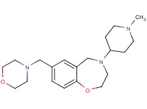 4-(1-methyl-4-piperidinyl)-7-(4-morpholinylmethyl)-2,3,4,5-tetrahydro-1,4-benzoxazepine