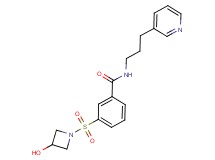 3-[(3-hydroxyazetidin-1-yl)sulfonyl]-N-(3-pyridin-3-ylpropyl)benzamide