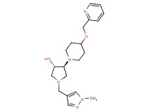 (3S*,4S*)-1-[(1-methyl-1H-pyrazol-4-yl)methyl]-4-[4-(2-pyridinylmethoxy)-1-piperidinyl]-3-pyrrolidinol
