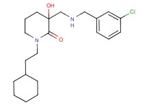 3-{[(3-chlorobenzyl)amino]methyl}-1-(2-cyclohexylethyl)-3-hydroxypiperidin-2-one