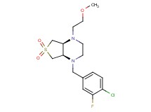 (4aS*,7aR*)-1-(4-chloro-3-fluorobenzyl)-4-(2-methoxyethyl)octahydrothieno[3,4-b]pyrazine 6,6-dioxide