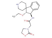 N-[(2R*,3R*)-2-ethoxy-2,3-dihydrospiro[indene-1,4'-piperidin]-3-yl]-2-(2-oxo-1,3-oxazolidin-3-yl)acetamide