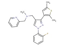 1-[3-(2,5-dimethyl-3-thienyl)-1-(2-fluorophenyl)-1H-pyrazol-4-yl]-N-methyl-N-(2-pyridinylmethyl)methanamine