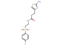 3-(2-amino-1,3-thiazol-4-yl)-N-{2-[(4-fluorophenyl)sulfonyl]ethyl}propanamide