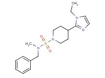 N-benzyl-4-(1-ethyl-1H-imidazol-2-yl)-N-methyl-1-piperidinesulfonamide