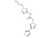 N-(2-propyl-2H-1,2,3-triazol-4-yl)-2-[4-(3-thienyl)-1H-pyrazol-1-yl]acetamide