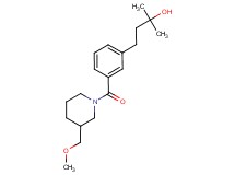 4-(3-{[3-(methoxymethyl)-1-piperidinyl]carbonyl}phenyl)-2-methyl-2-butanol