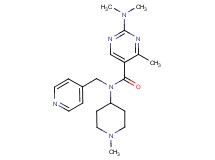 2-(dimethylamino)-4-methyl-N-(1-methylpiperidin-4-yl)-N-(pyridin-4-ylmethyl)pyrimidine-5-carboxamide