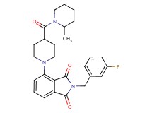 2-(3-fluorobenzyl)-4-{4-[(2-methyl-1-piperidinyl)carbonyl]-1-piperidinyl}-1H-isoindole-1,3(2H)-dione