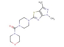 1,3-dimethyl-5-[4-(morpholin-4-ylcarbonyl)piperazin-1-yl]-1H-pyrazolo[3,4-d][1,3]thiazole