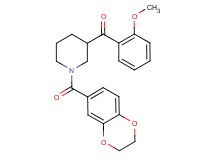 [1-(2,3-dihydro-1,4-benzodioxin-6-ylcarbonyl)-3-piperidinyl](2-methoxyphenyl)methanone