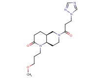 (4aS*,8aR*)-1-(3-methoxypropyl)-6-[3-(1H-1,2,4-triazol-1-yl)propanoyl]octahydro-1,6-naphthyridin-2(1H)-one