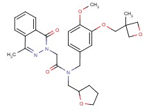 N-{4-methoxy-3-[(3-methyl-3-oxetanyl)methoxy]benzyl}-2-(4-methyl-1-oxo-2(1H)-phthalazinyl)-N-(tetrahydro-2-furanylmethyl)acetamide