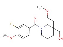 [1-(3-fluoro-4-methoxybenzoyl)-3-(2-methoxyethyl)-3-piperidinyl]methanol