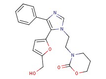 3-(2-{5-[5-(hydroxymethyl)-2-furyl]-4-phenyl-1H-imidazol-1-yl}ethyl)-1,3-oxazinan-2-one