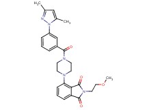 4-{4-[3-(3,5-dimethyl-1H-pyrazol-1-yl)benzoyl]-1-piperazinyl}-2-(2-methoxyethyl)-1H-isoindole-1,3(2H)-dione