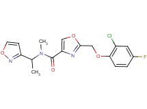 2-[(2-chloro-4-fluorophenoxy)methyl]-N-[1-(3-isoxazolyl)ethyl]-N-methyl-1,3-oxazole-4-carboxamide