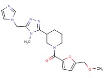 3-[5-(1H-imidazol-1-ylmethyl)-4-methyl-4H-1,2,4-triazol-3-yl]-1-[5-(methoxymethyl)-2-furoyl]piperidine
