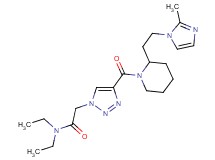 N,N-diethyl-2-[4-({2-[2-(2-methyl-1H-imidazol-1-yl)ethyl]-1-piperidinyl}carbonyl)-1H-1,2,3-triazol-1-yl]acetamide