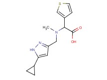 [[(5-cyclopropyl-1H-pyrazol-3-yl)methyl](methyl)amino](3-thienyl)acetic acid