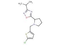 5-{1-[(5-chloro-2-thienyl)methyl]-2-pyrrolidinyl}-3-isopropyl-1,2,4-oxadiazole