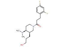 3-[(3R*,4S*)-1-[3-(2,4-difluorophenyl)propanoyl]-4-(dimethylamino)piperidin-3-yl]propan-1-ol