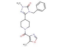 4-benzyl-2-methyl-5-{1-[(5-methyl-1,3-oxazol-4-yl)carbonyl]piperidin-4-yl}-2,4-dihydro-3H-1,2,4-triazol-3-one
