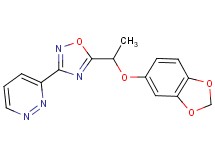3-{5-[1-(1,3-benzodioxol-5-yloxy)ethyl]-1,2,4-oxadiazol-3-yl}pyridazine