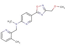 5-[3-(methoxymethyl)-1,2,4-oxadiazol-5-yl]-N-methyl-N-[(3-methyl-2-pyridinyl)methyl]-2-pyridinamine