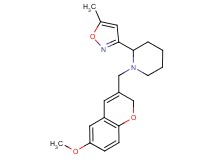 1-[(6-methoxy-2H-chromen-3-yl)methyl]-2-(5-methylisoxazol-3-yl)piperidine