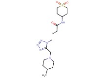 N-(1,1-dioxidotetrahydro-2H-thiopyran-4-yl)-4-{5-[(4-methylpiperidin-1-yl)methyl]-1H-tetrazol-1-yl}butanamide