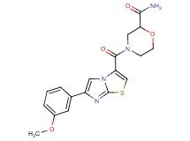 4-{[6-(3-methoxyphenyl)imidazo[2,1-b][1,3]thiazol-3-yl]carbonyl}morpholine-2-carboxamide