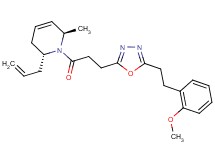 (2R*,6R*)-2-allyl-1-(3-{5-[2-(2-methoxyphenyl)ethyl]-1,3,4-oxadiazol-2-yl}propanoyl)-6-methyl-1,2,3,6-tetrahydropyridine