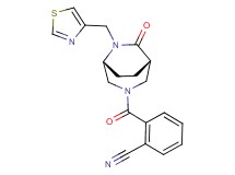 2-{[(1S*,5R*)-7-oxo-6-(1,3-thiazol-4-ylmethyl)-3,6-diazabicyclo[3.2.2]non-3-yl]carbonyl}benzonitrile