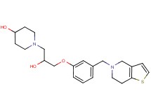 1-{3-[3-(6,7-dihydrothieno[3,2-c]pyridin-5(4H)-ylmethyl)phenoxy]-2-hydroxypropyl}-4-piperidinol