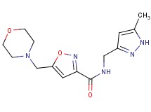 N-[(5-methyl-1H-pyrazol-3-yl)methyl]-5-(morpholin-4-ylmethyl)isoxazole-3-carboxamide