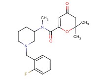 N-[1-(2-fluorobenzyl)-3-piperidinyl]-N,2,2-trimethyl-4-oxo-3,4-dihydro-2H-pyran-6-carboxamide