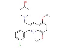 1-{[2-(3-chlorophenyl)-5,8-dimethoxy-3-quinolinyl]methyl}-4-piperidinol