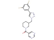 5-[(3-{[4-(3,5-difluorophenyl)-1H-1,2,3-triazol-1-yl]methyl}piperidin-1-yl)carbonyl]pyrimidine