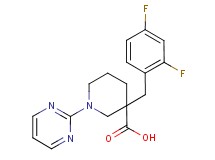 3-(2,4-difluorobenzyl)-1-pyrimidin-2-ylpiperidine-3-carboxylic acid