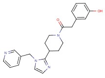 3-(2-oxo-2-{4-[1-(pyridin-3-ylmethyl)-1H-imidazol-2-yl]piperidin-1-yl}ethyl)phenol