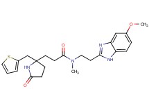 N-[2-(5-methoxy-1H-benzimidazol-2-yl)ethyl]-N-methyl-3-[5-oxo-2-(2-thienylmethyl)-2-pyrrolidinyl]propanamide